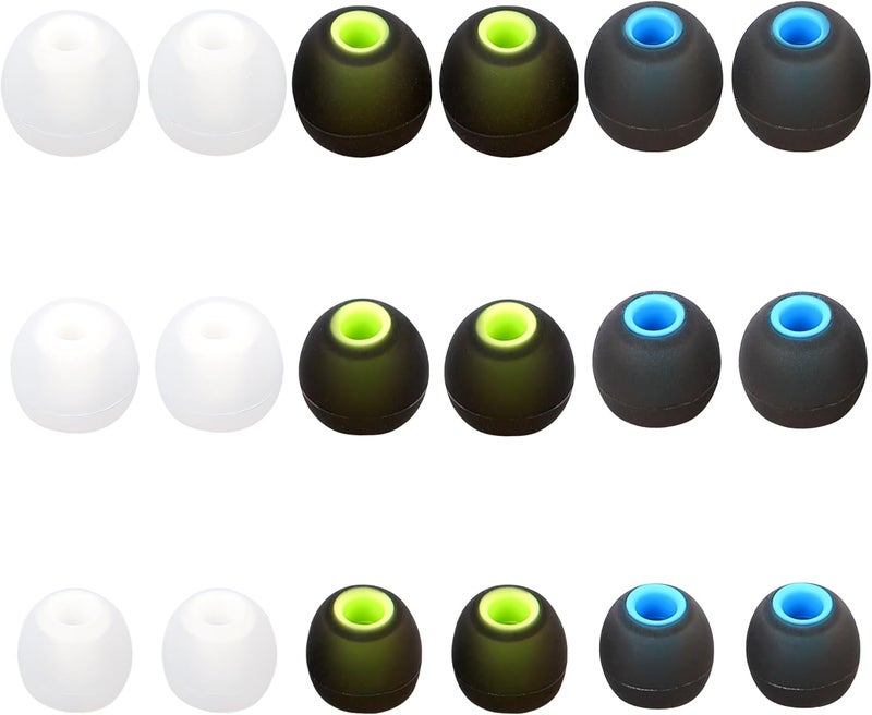 AQIMY Earbud Replacement Tips - Silicone Ear Tips Fit Most - S M L, 9 Pairs - Image 1